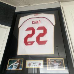 Signed and Framed Kaka AC Milan Shirt
