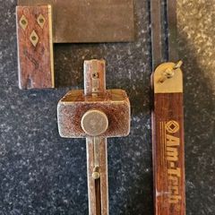 Marking gauge, square and sliding bevel