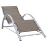 Sun Loungers 2 pcs with Table Aluminium Taupe Image 4