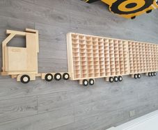 Hand made wooden truck cars storage