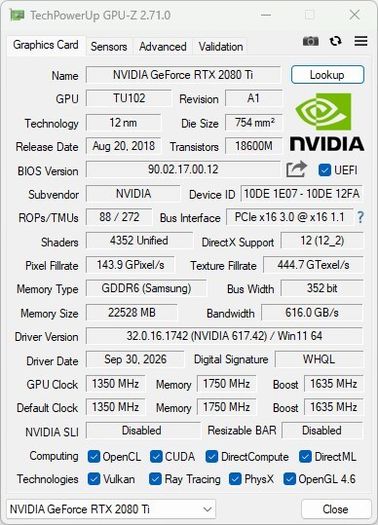 RTX 2080 Ti 22GB Modified