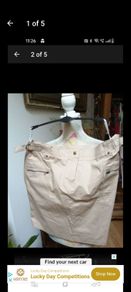 Dunne stores cream stretch cotton skirt, new never worn with Stretch.