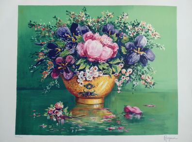 LLimited edition lithograph Bouquet by Alain Ragaru 248/295