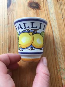 Deruta Italian Lemon Pottery Shot Glass