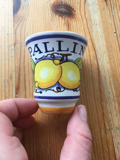 Deruta Italian Lemon Pottery Shot Glass