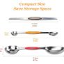 Magnetic Measuring Spoons Set of 8 Stainless Steel Stackable Double Sided Teaspoon Tablespoon for Dry Liquid Ingredients Fits in Spice Jars Colorful Nesting Set Leveler Kit for Cooking Baking Image 6