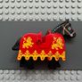 lego animal Horse Barding, Ruffled Edge with Yellow Lions Pattern Image 2