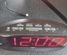 BUSH, electric clock & radio with alarm