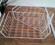 Basket to hang - organizer - metal - white kitchen, wardrobe, bathroom...