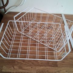 Basket to hang - organizer - metal - white kitchen, wardrobe, bathroom...