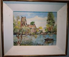 painting Oil on board  post -impressionism landscape unsigned