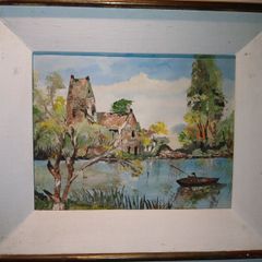 painting Oil on board  post -impressionism landscape unsigned