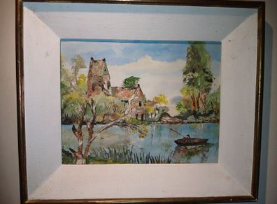 painting Oil on board  post -impressionism landscape unsigned