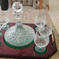Galway crystal brandy decanter set