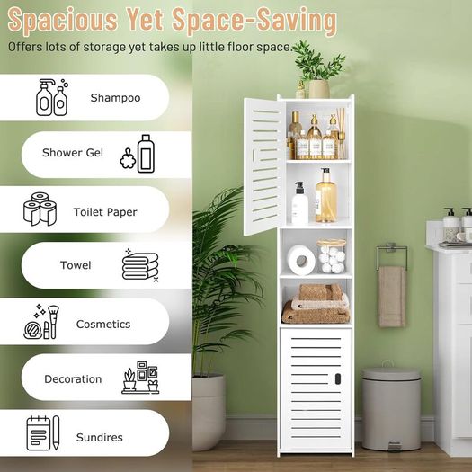 Bathroom Cabinet Floor Standing Waterproof Storage