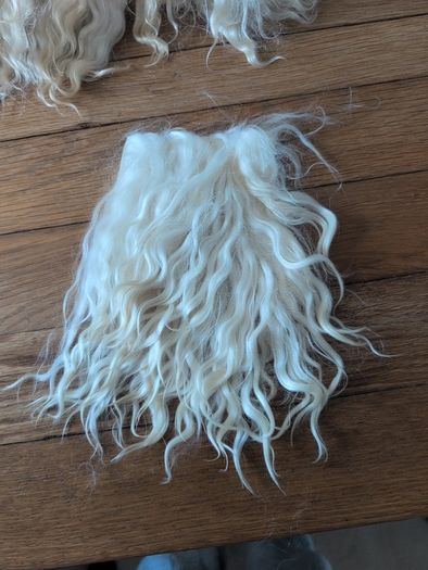 Doll hair Goat skin with long curls