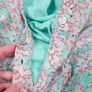 JD Williams Pastel Cyan Blue Floral Metallic Sparkly Tiered Midi Dress 14UK/42EU Image 6