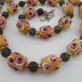 Antique Venetian African Style Thousand Eyes & Black Glass Beads Necklace Image 2