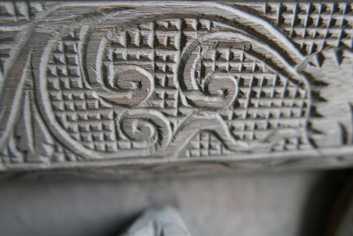 Ancient Chinese Bas-relief in Oak - Chinese Hand Carved Oak ,Antique Wall Art. (big thick and heavy) 22,8" x 21,5" thickness 8"
