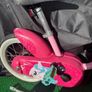 Decathlon B'TWIN 14" Kids Bike (Pink / Unicorn) + Basket, Bell & Stabilisers Image 4