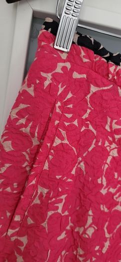 ESCADA SPORT fuschia silk mix 2-way full zip skirt Sz 36 (Fit 10UK) - Rrp 345 (New)
