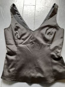 Oasis black beaded satin top 10