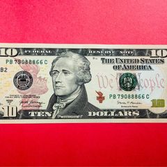 Usa  10 Dollars  2017   Letter  ( B2 )  NEW YORK  ( Uncirculated )