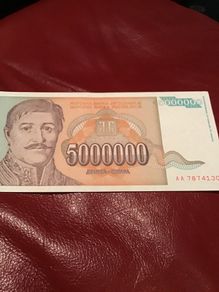 Yugoslavia Banknote - 5000000 Dinara 1993
