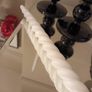 Contempory candlesticks & candles one remaining Image 3