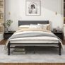 King Size Bed Frame Upholstered Platform Bed Image 7