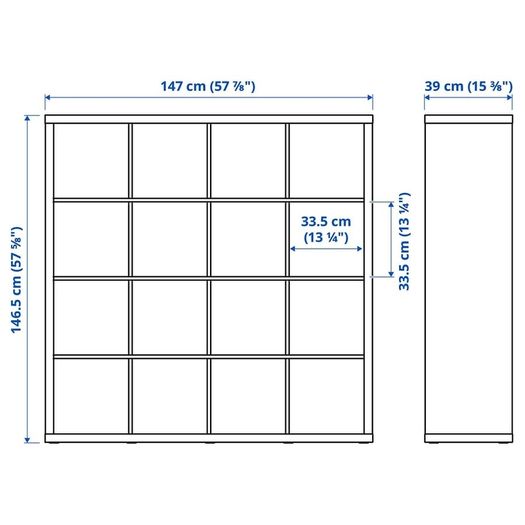 4 x Ikea kallax shelving units