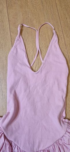 Zara Pink Ruffle Mini Dress - M
