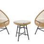 Bistro 3 Piece Egg Designer String Chair Indoor & Outdoor Garden Set Image 4