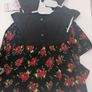 Girls Wear Black Or Navy Embroidered Flowery Dress Small Medium Or Large Image 4