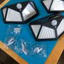 4 x Solar Led Wall Lamps Rechargeable New Image 3