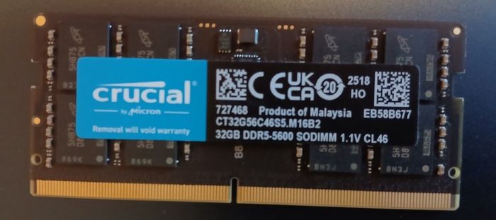 Crucial 32gb Ddr5-5600 Sodimm
