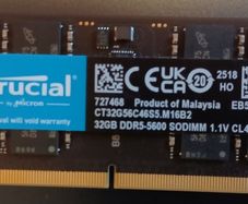 Crucial 32gb Ddr5-5600 Sodimm