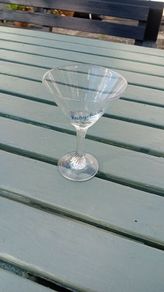 Babycham twisted stem glass