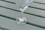 Babycham twisted stem glass