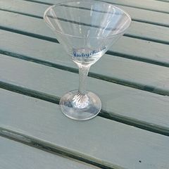 Babycham twisted stem glass
