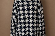 Primark Black &amp; Cream Houndstooth Jumper, Size M
