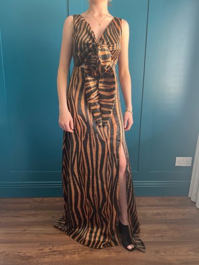 Animal print maxi dress. Size S