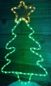 Christmas Tree Rope Light Silhouette Decoration, Green, 48 cm