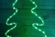 Christmas Tree Rope Light Silhouette Decoration, Green, 48 cm