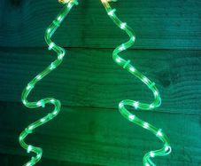 Christmas Tree Rope Light Silhouette Decoration, Green, 48 cm
