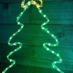 Christmas Tree Rope Light Silhouette Decoration, Green, 48 cm