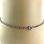 Mid Century Silver Tone Swag Chain Necklace Image 8