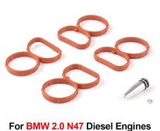 Swirl Flap Blank Bung Flaps Removal Plug With 4 Gaskets For BMW N47 2.0D Engine Repair Replacement Accessories Kit