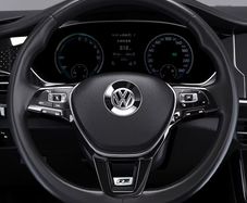 R Line Rline Logo Car Steering Wheel Trim ABS Plating Stickers Accessories For Volkswagen GTI Polo Golf Scirocco Jetta Tiguan
