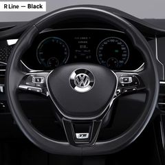 R Line Rline Logo Car Steering Wheel Trim ABS Plating Stickers Accessories For Volkswagen GTI Polo Golf Scirocco Jetta Tiguan